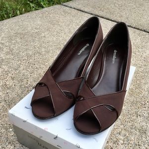 Brown Peep Toe Pump by Dress Barn!